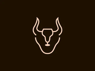 Bull Wine Glass Logo abstract bull logo animal wine logo brand logo bull head wine logo bull wine glass logo combination mark logo creative winery identity elegant wine logo logo design luxury wine branding minimal logo minimalist logo minimalist winery logo modern brand logo modern logo modern wine brand mark premium alcohol logo vineyard logo design wine logo winery bull logo