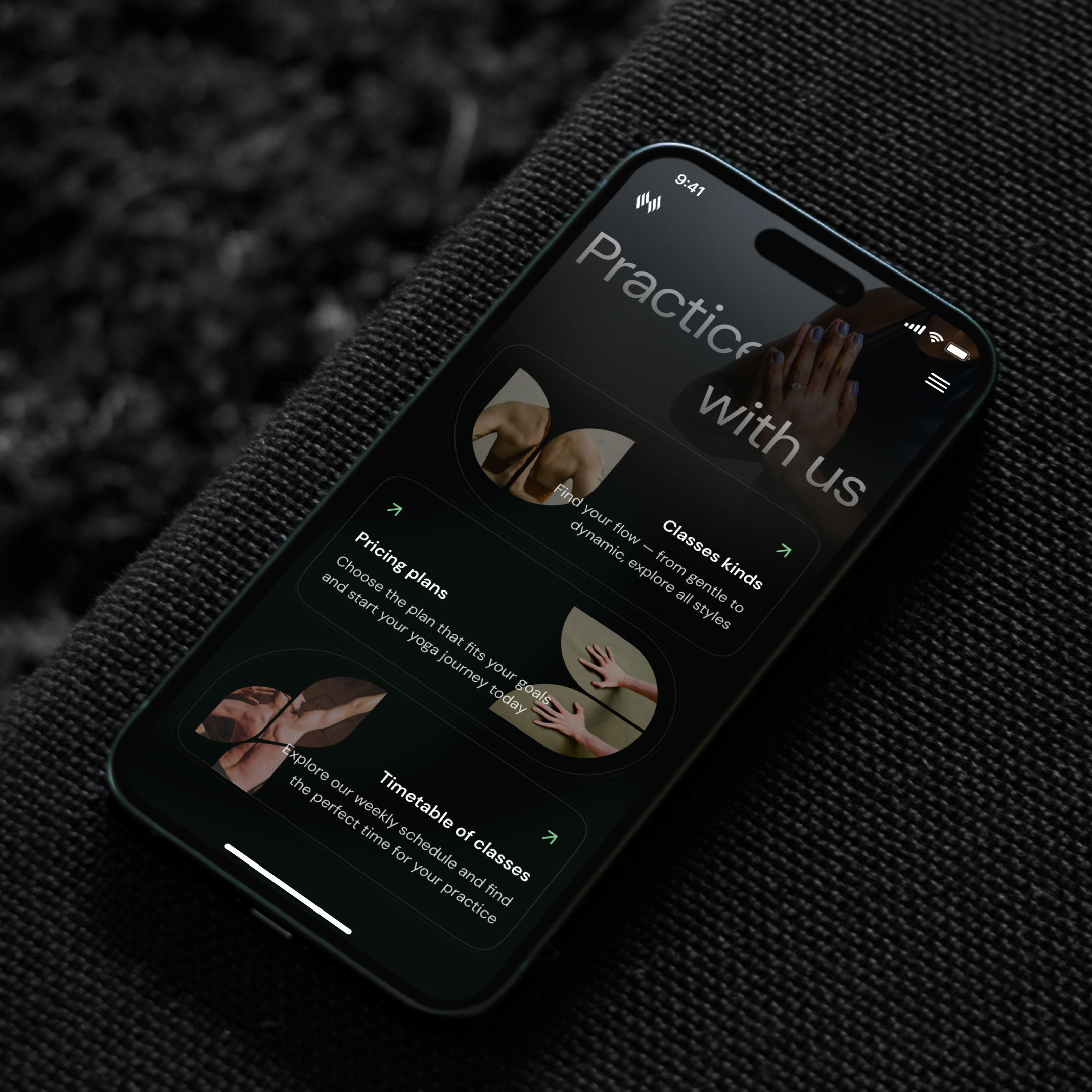 Responsive Website for Yoga Studio — Mobile-First UX/UI app figma health mobile mobile desihn studio ui uiux web design yoga