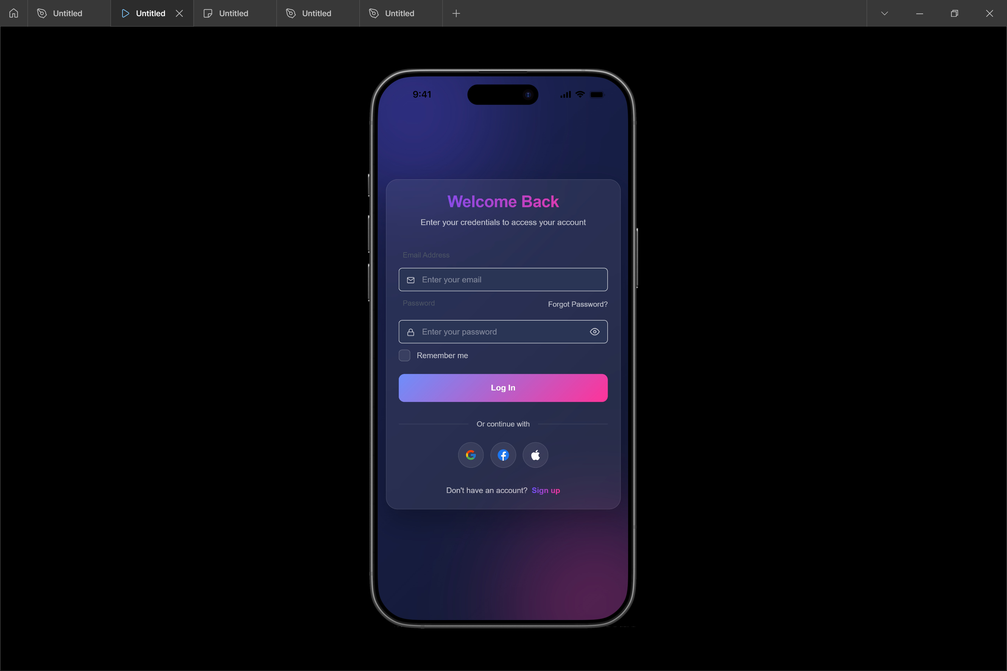 Mobile app design and development in react branding graphic design ui