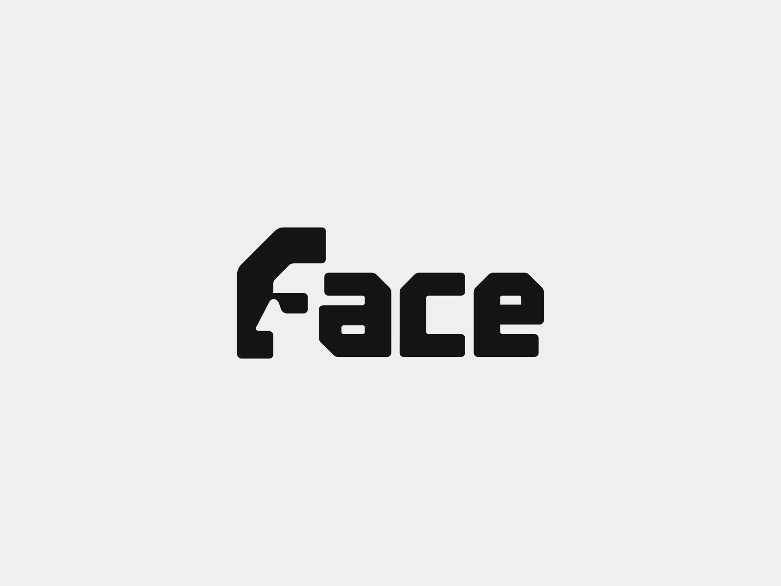 F and face wordmark logo brand brand design brand designer branddesigner branding branding design branding designer brandingdesigner face face logo lettering lettermark logo logo design logo designer logodesign logodesigner logotype wordmark