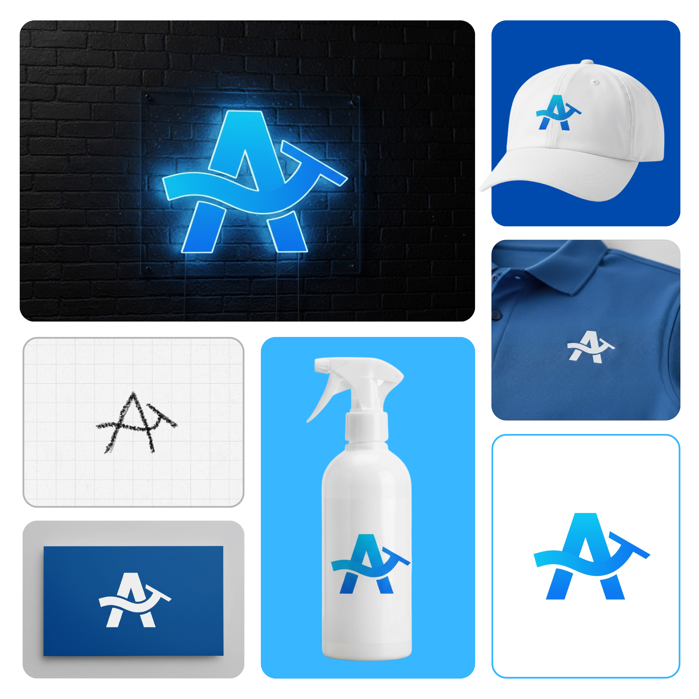 A Letter Wiper Logo Design | Modern Industrial Brand Mark badge brandidentity branding brandmark cleaning custom geometric graphicdesign handdrawn industrial lettermark logo logodesign logoinspo logomark minimalist modern monoline typography vector