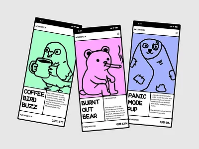 NFT App Concept art bold design designer figma finance illustration mobile mobile app nft typography ui uiux uiuxdesign ux
