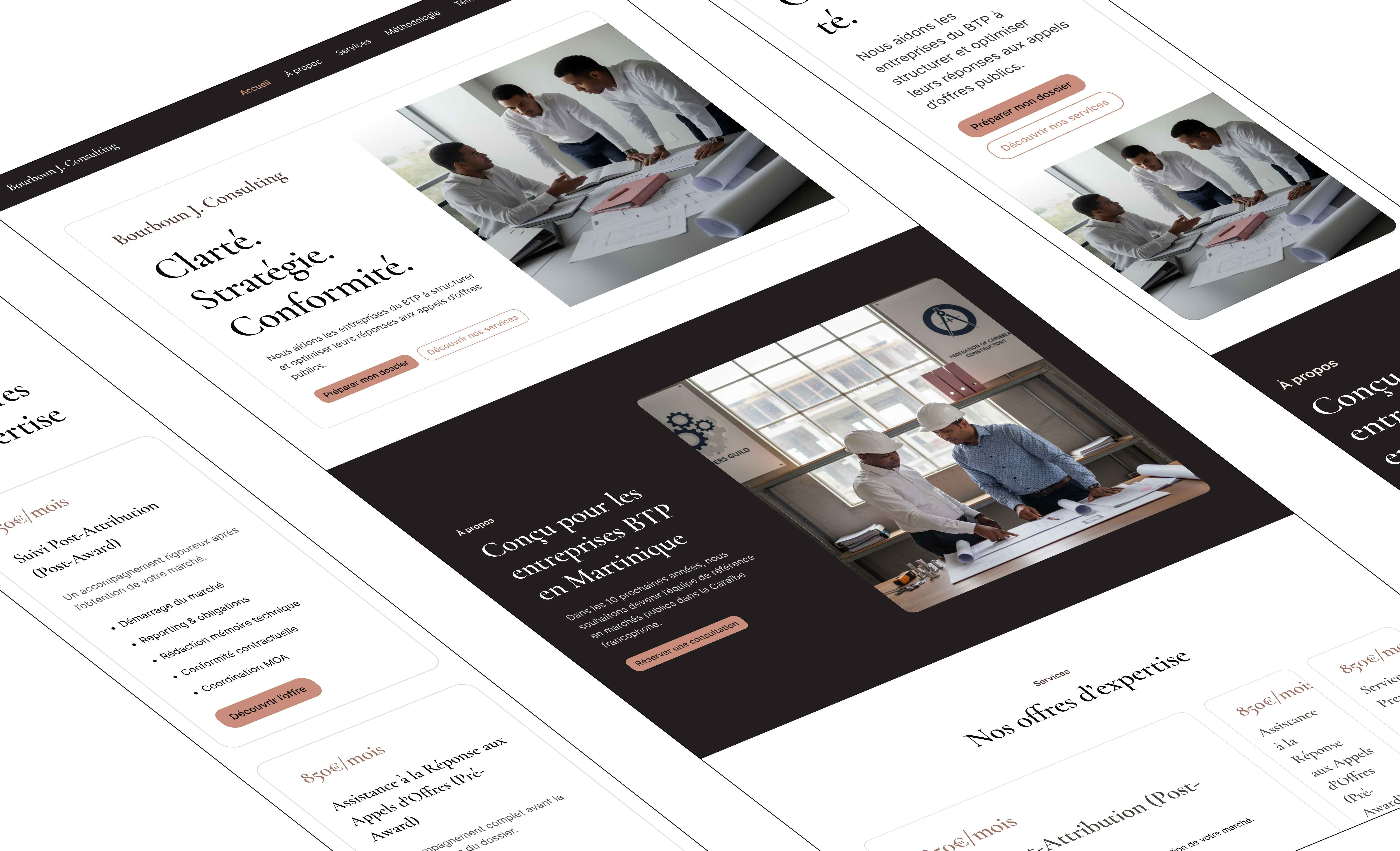 Example of BTP Consulting One-Page UX/UI