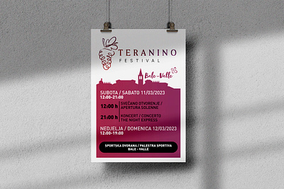 Teranino festival Bale - Valle 2023 brand branding croatia design graphic design illustration logo logo design vector