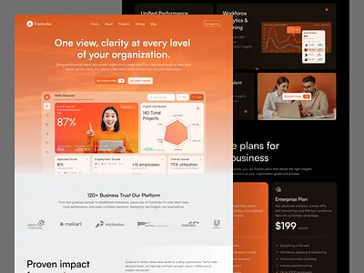 CoreIndex Landing Page - Performance Management SaaS bold dashboard landing page management minimalist performance saas teams ui ui design ux website