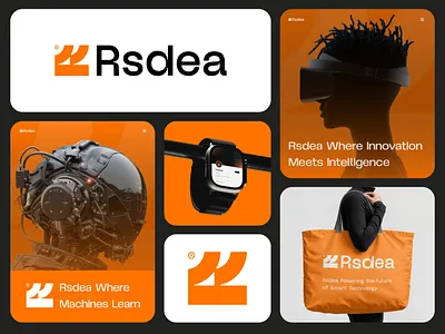 Rsdea Smart Technology Brand Identity a logo ai branding brand identity futuristic logo logo logo design minimal logo modern logo r letter r logo robotics brand saas startup branding tech logo technology brand timeless logo