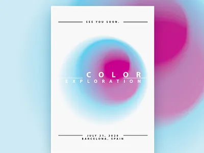 Minimal modern poster design abstract blended colors blue branding colorful colors contemporary design gradient colors graphic design illustration minimalism modern pink poster design vector vibrant colors
