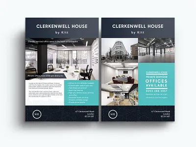 Clerkenwell House - Flyer Design & Branding banner billboard brand branding brochure design elegant flyer flyer design google ads graphic design graphic designer logo logo design modern signage window branding