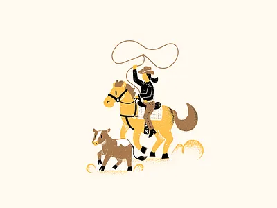 Breakaway Ropin Rodeo 07 Editorial Illustration by James Olstein editorial editorial illustration illustration james olstein rodeo texture vector