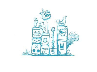 More scribbles branding character character design illustration minneapolis procreate texture ui illustration