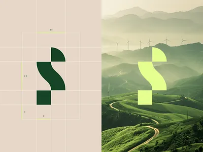 SOLARWAVE logo branding cleantech corporatebranding designforindustry eco energy energydesign energytransition fresh green greenenergy landscape logo mark renewableenergy signet sustainability uxuidesign
