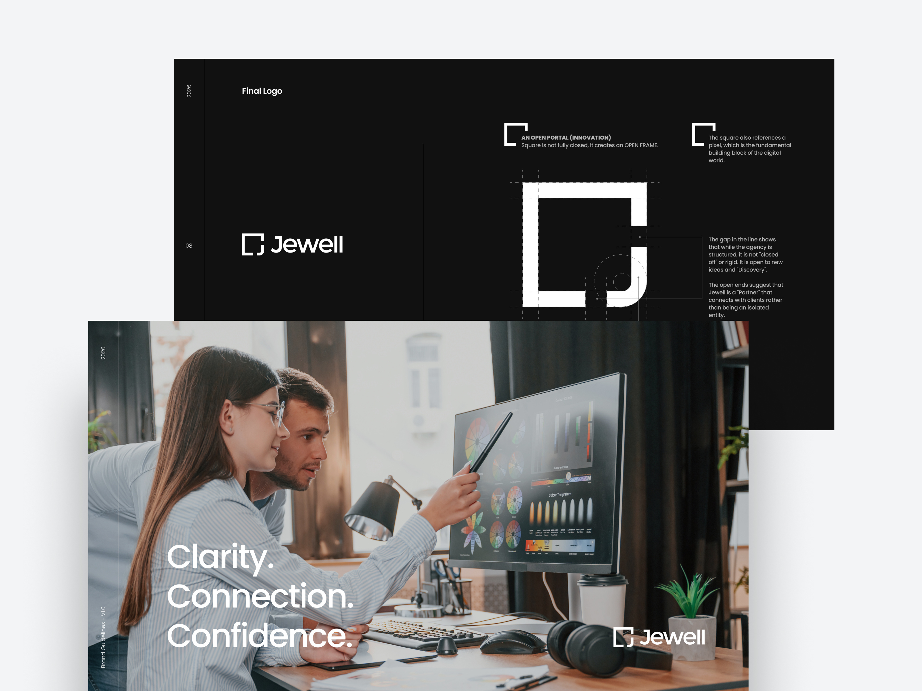 I Design Minimalist Brand Guidelines for an Agency brand guidelines branding design graphic design minimal presentation