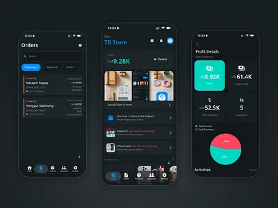 TB Order Pro ai app design app development dark mode flutter flutterflow interface mobile app mobile application ui