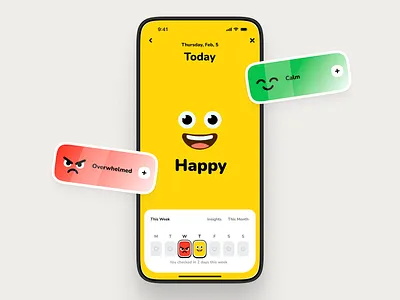Mood tracking app appdesign designthinking mentalhealth mood tracking app productdesign uiux