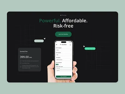 SeraNote – Pricing application design healthcare landing page pricing skincare ui ux web web application