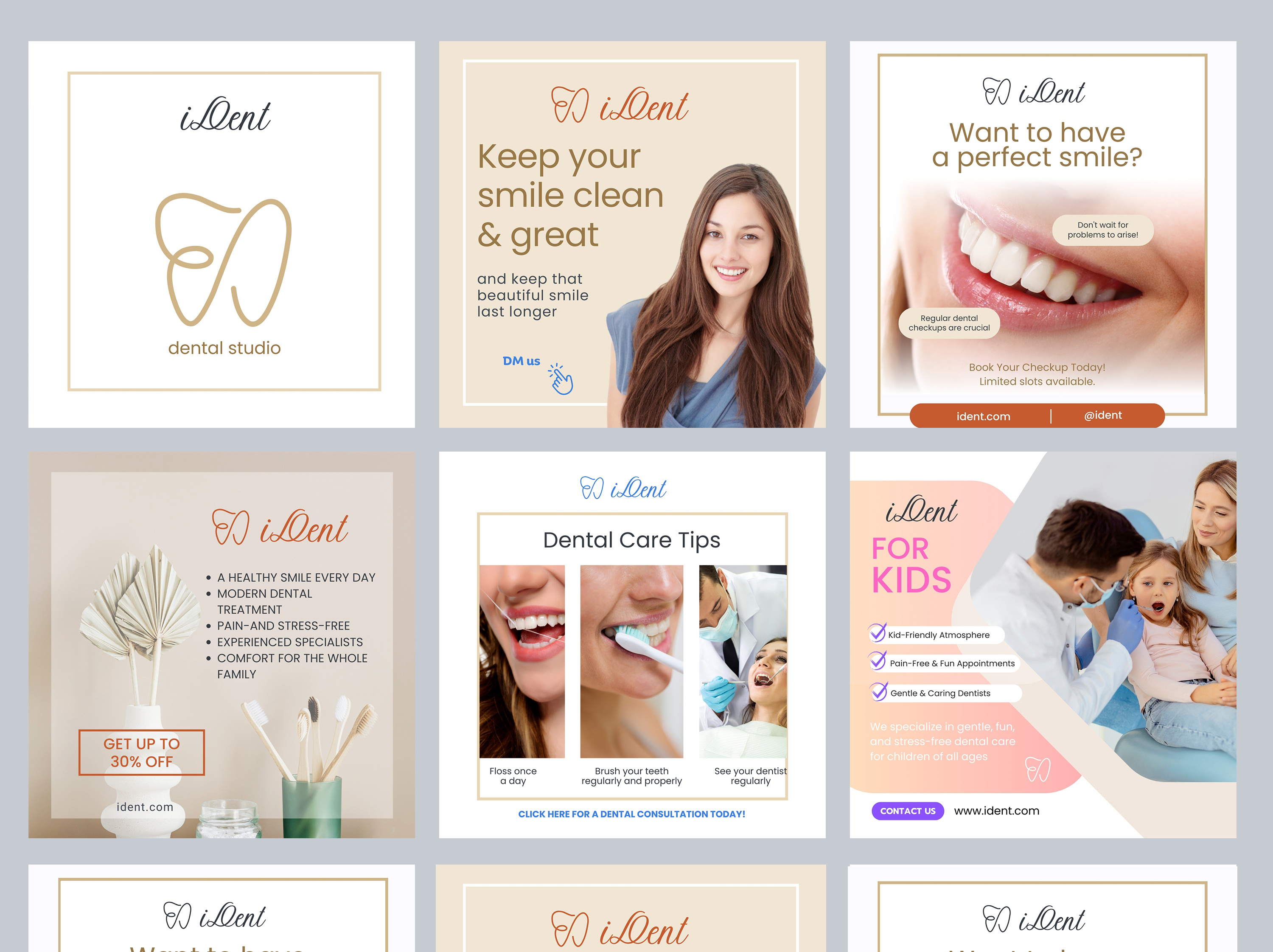 Social media design for a dental brand brand identity branding conceptdesign corporate identity dental design digitaladvertising instagramdesign logo marketingdesign smm socialmediadesign ui visualidentity социал медиа дизайн