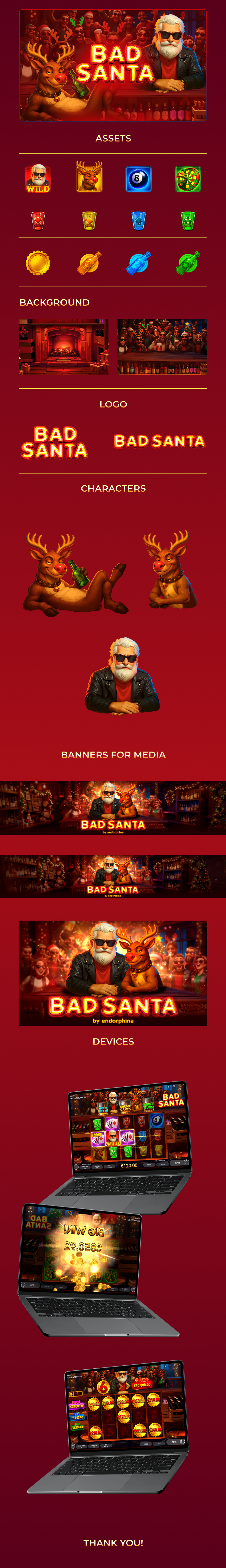 BAD SANTA branding graphic design logo ui