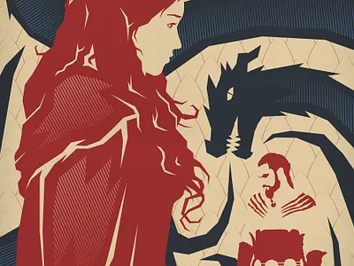 Fire & Blood design illustration poster