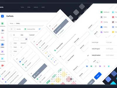 Admin panel - order page example admin case colors dashboard design graphic design orders table ui uikit uiux ux web