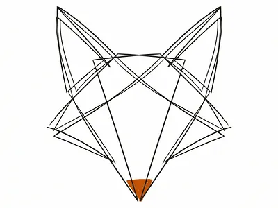 Geometric Fox – Minimalist Line Art Identity branding design graphic design illustration logo minimal vector