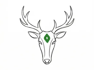 The Stag – Organic Nature Symbol branding illustration logo minimal vector