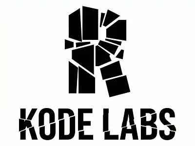 KODE LABS – Fragmented Tech Typography branding illustration logo minimal vector