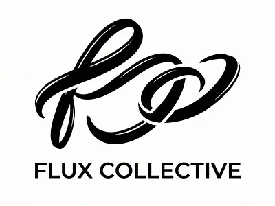 Flux Collective – Fluid Motion Monogram brand identity branding clean design creative agency design inspiration figma graphic design illustration logo logo design logo mark modern logo regius digital symbol vector visual identity
