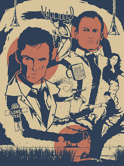 True Detective design illustration poster