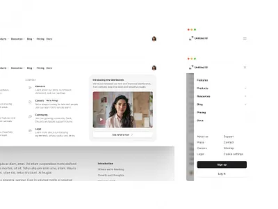 Navigation — Untitled UI header nav mega nav megamenu meganav nav menu website menu