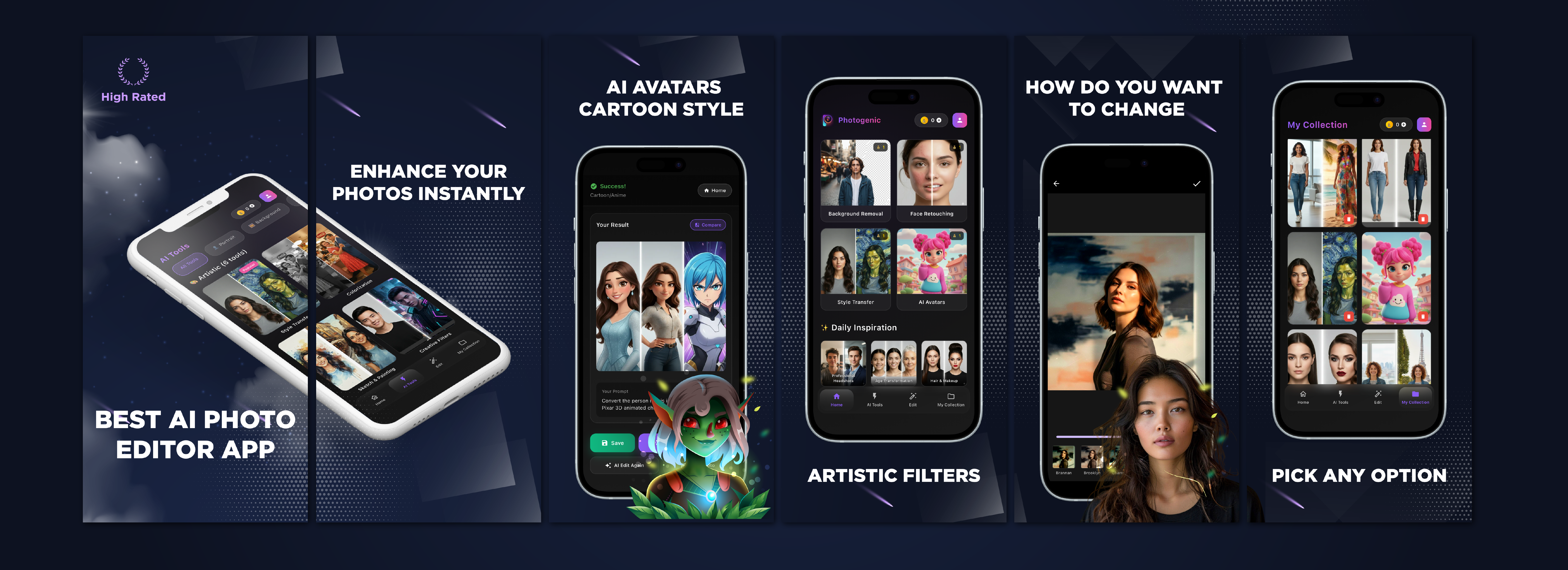 Ai editing app screenshots design branding graphic design logo ui