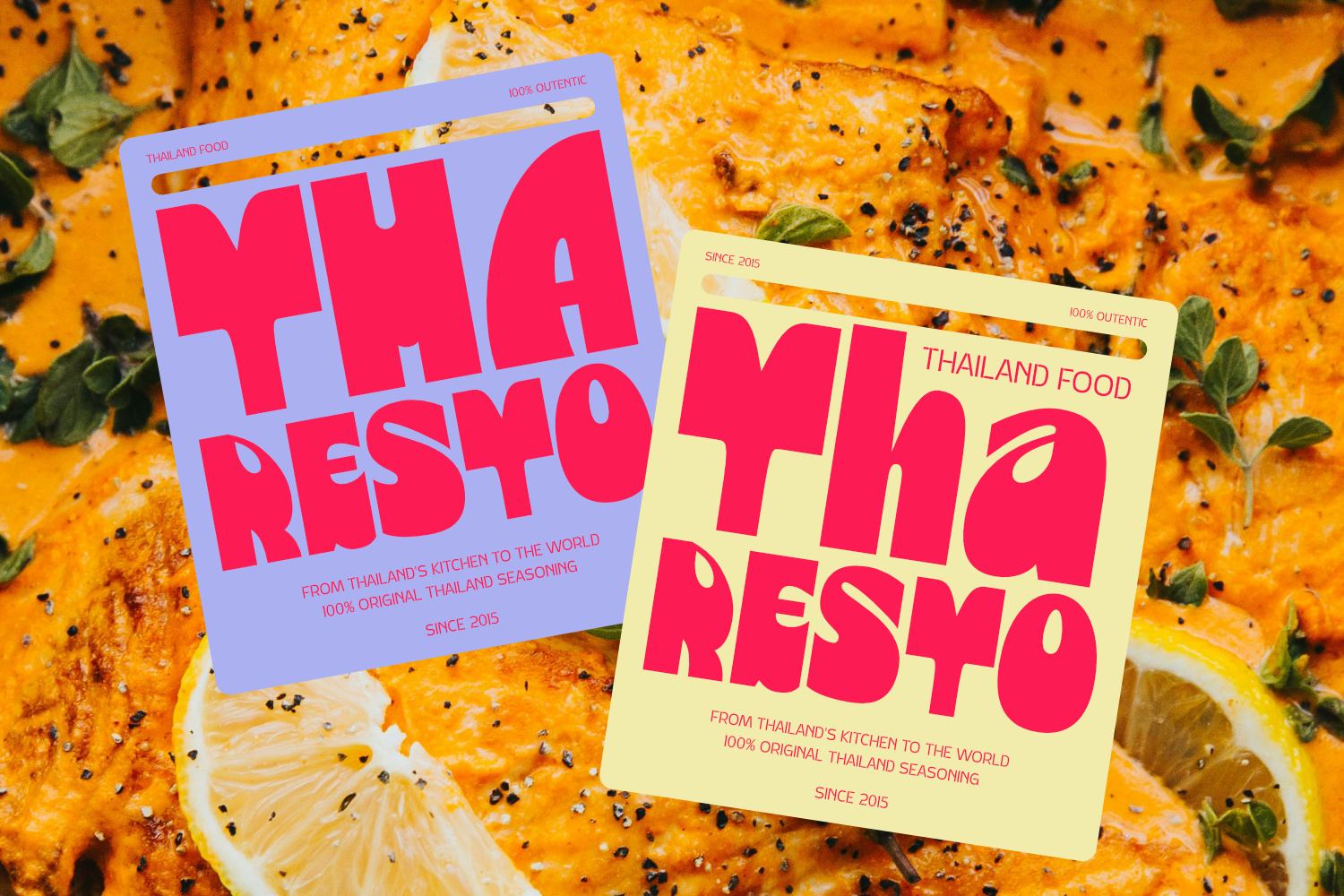 Tha Resto - Design Branding asean asean food branding caffe chinese food culinary design font food food and beverage graphic design logo logotype resto spring thai thai food typography