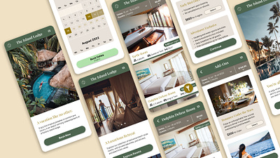 The Island Lodge Hotel Booking booking design hotel mobile travel ui ux visual design website