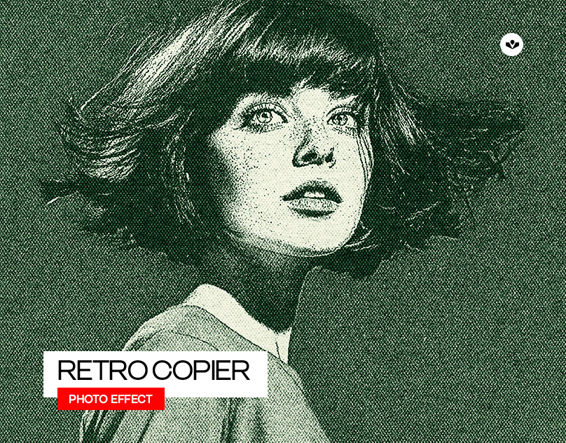 Retro Copier Photo Effect copy design effect engraved graphic design line paper photoshop retro solasome template texture
