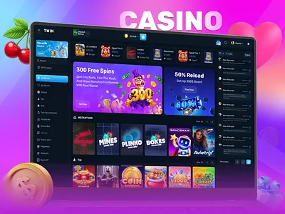 Gambling Website - Casino Design betting betting platform casino casino dashboard casino design casino home page casino interface casino website design crypto casino gambling gambling website game home page mobile app online casino slots social casino ui web3 website