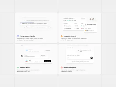 Dasne.ai - Feature Components & UI Elements componentlibrary design designsystem featurecards interfacedesign landing page modulardesign productdesign saasdesign ui uicomponents uiuxdesign web web design webdesign website