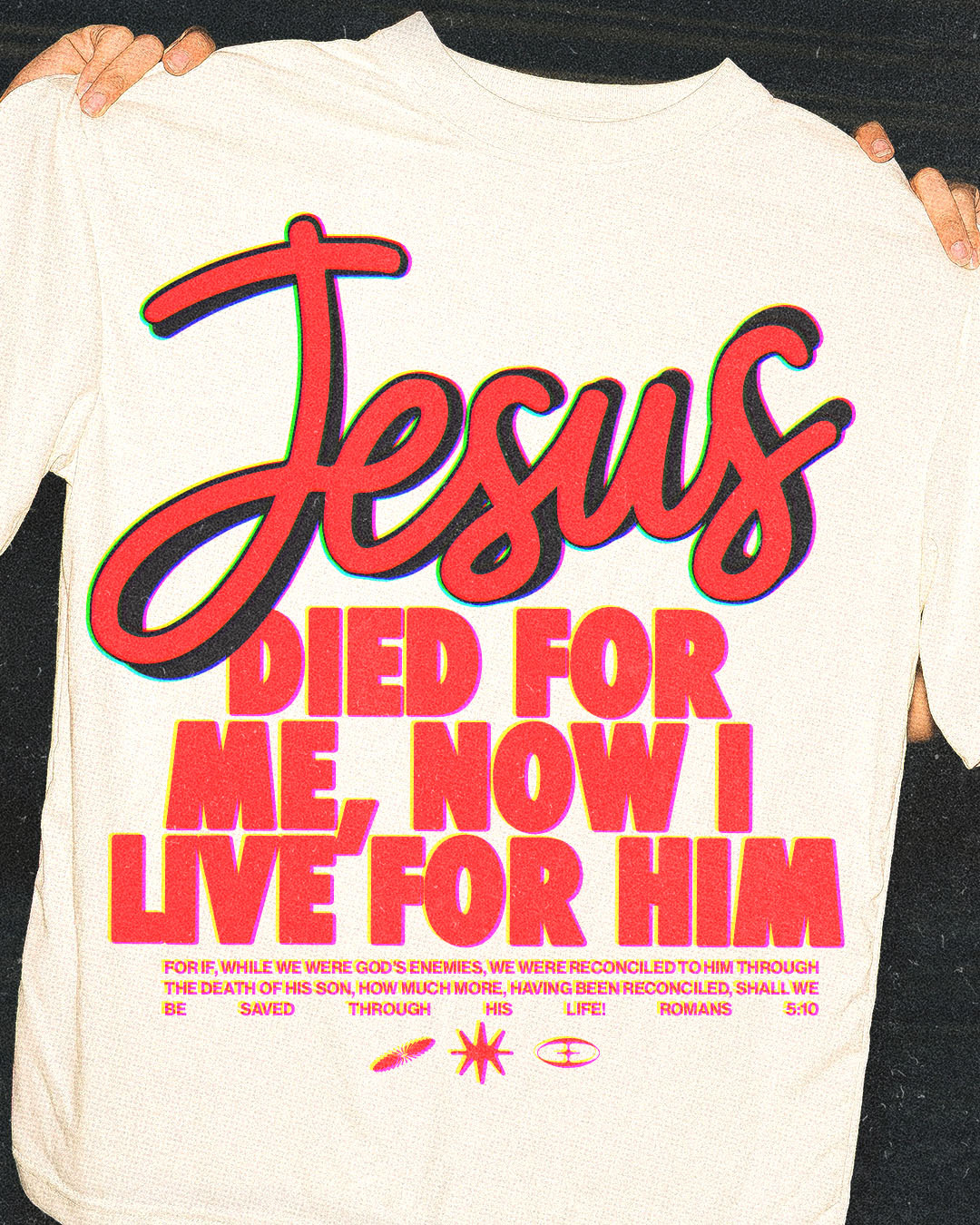 Jesus died forme, now I live for him christian church editorial design god graphic design jesus poster sermon social media type design