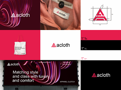 Acloth Logo branding design graphic design illustration illustrator lettering logo monogram ui vector