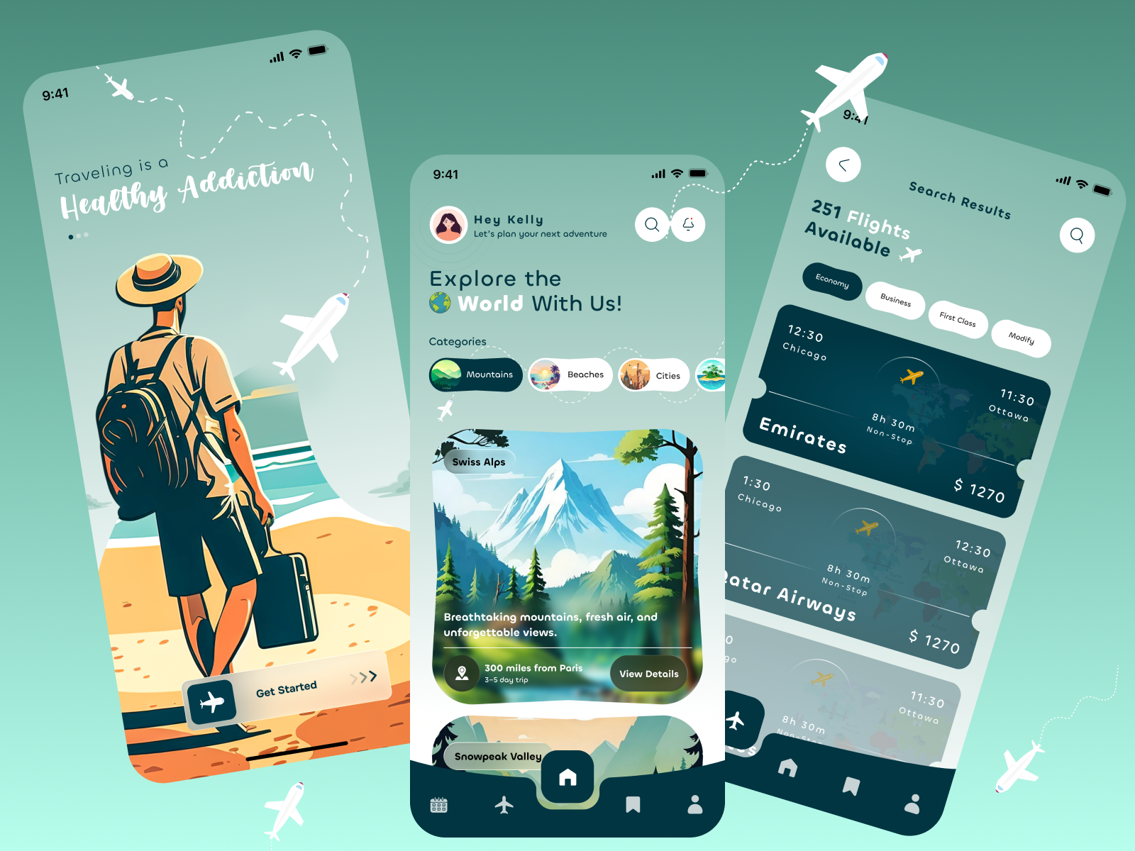 Travel App UI — Flight Search & Exploration app interface branding clean ui creative figma flight booking illustration master creationz mobile app design modern modern ui product design travel app ui ui design uiux