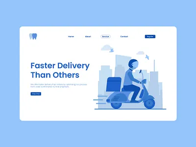 Flat Illustration for Shipping Website branding flat design illustration landing page ui vector website design website illustration