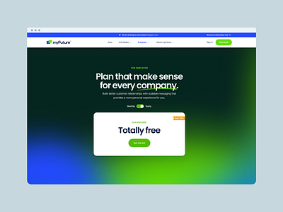 myFuture Pricing Page free pricing job platform landing landing page landing pricing pricing page web web design website
