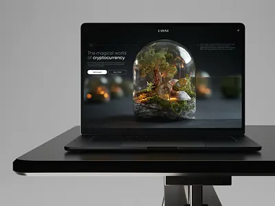 COINE: The World of Cryptocurrency | UI/UX Design 3d ai coin design crypto crypto website cta dark mode graphic design hero section illustration landing page macbook mockup mockup modern product design title ui ux web2 website