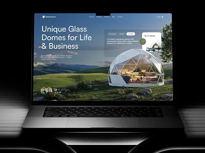 The Dome Home | Premium website design 3d card ecommerce design header hero hero section home house illustration paltform design real estate title ui design uiux ux web app website design