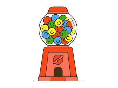 Smiley machine after effects animation design graphic design gumball happy illustration illustrator machine shapes smiley vector