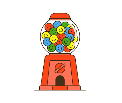 Smiley machine after effects animation design graphic design gumball happy illustration illustrator machine shapes smiley vector