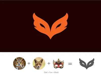 Fox Owl Mask Logo animal bird brand brand identity branding branding design brandlogo entertainment fox fox owl icon logo logodesign mark mask masquerade owl owl fox scalebranding vector