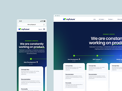 myFuture Landing page job platform landing landing app landing job roadmap roadmap website web web job web platform website