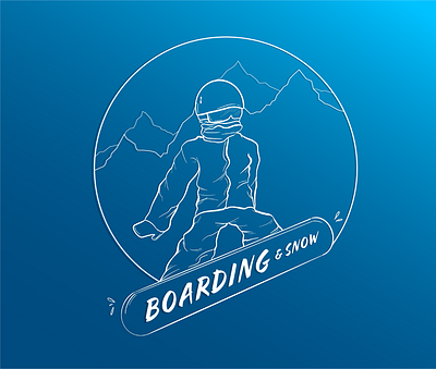 Boarding & Snow adobe illustrator branding graphic design illustration logo design snowboard design
