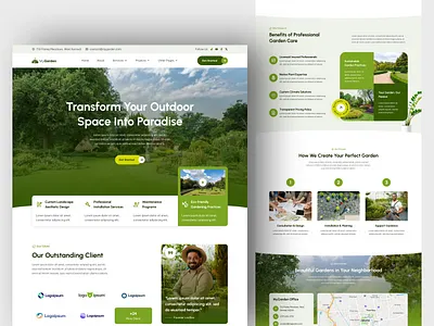 MyGarden - Landscaping & Gardening Landing Page agriculture website branding business business website elementor gardener gardening gardening website landing page landscaping landscaping services landscaping ui modern design template ui ui design ui inspiration uiux website wordpress