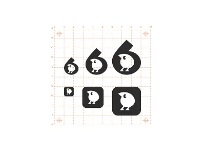 Kiwi Bird Number Six Exclusive Logo Design for Sale by Anhdodes anhdodes bird branding design icon idea logo logo design logo designer logodesign number six sparrow symbol