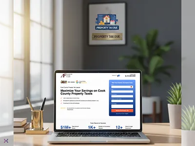 Property Tax Landing Page design dribbble shot landing page design lead generation landing page tax lawyer landing page ui ux